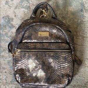 BCBG gold snakeskin mini Backpack
